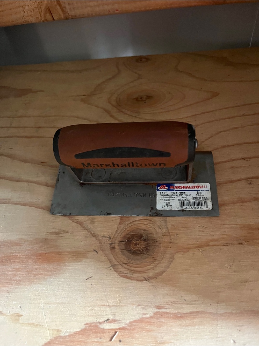 Marshalltown 6x3 concrete edging tool